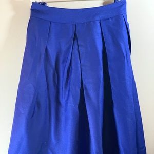 Royal Blue Pleated Skirt